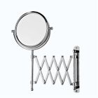 OLALI Maquillage grossissant Chrome miroir salle de bains extension mur gendarmerie Double côté ronde pliage miroir grossissant