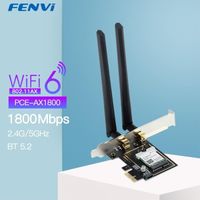 WiFi 6 PCE-AX1800 - Adaptateur Wi-fi 6e Intel Ax210, Pcie Sans Fil, Bluetooth 2.4, Carte Réseau 802.11ax, Pc,