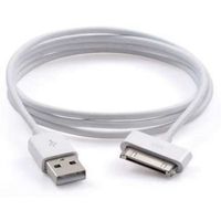 câble chargeur usb pour iphone 4 4s 3 g 3 g 1 m blanc