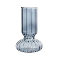 Vase en verre, articles de fleurs en verre à rayures colorées, vase décoratif pour arrangement floral de salon, vase hydroponique