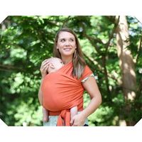 Porte-bébé écharpe extensible - GETEK - Orange - Naissance - Enfant - 0 mois - Coton + Spandex