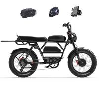LANKELEISI X-Black-Knight 2 × 1000W double moteurs vélo électrique 45AH batterie électrique 26 "pouces gros pneu E-Bike