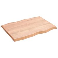 vidaXL Dessus de table bois chêne massif traité bordure assortie 363945