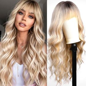 Perruque Femme Betty YS Blonde Méchée - Longueur Mi-longue, Synthétique, Neuve Avec étiquettes