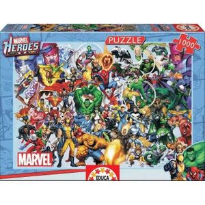 PUZZLE Puzzle Marvel 1000 pièces - EDUCA - Collage des hé