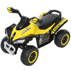 VEHICULE PORTEUR Porteur Enfants Quad HOMCOM - Jaune Noir - 18-36 M