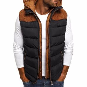 DOUDOUNE Doudoune Homme,S-5XL Doudoune Sans Manches Homme Chaud à Double Zip,Doudoune Homme Matelassée Sans Manche à Capuche-Noir