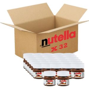 Mini pot publicitaire de Nutella sur le couvercle