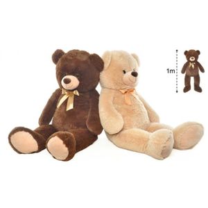 PELUCHE Ourson en peluche géant 100 cm Marron Foncé   1 mètre