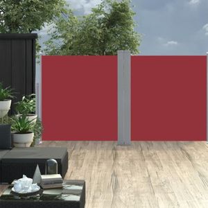AUVENT - STORE LEX Auvent latéral rétractable Rouge 100 x 600 cm 