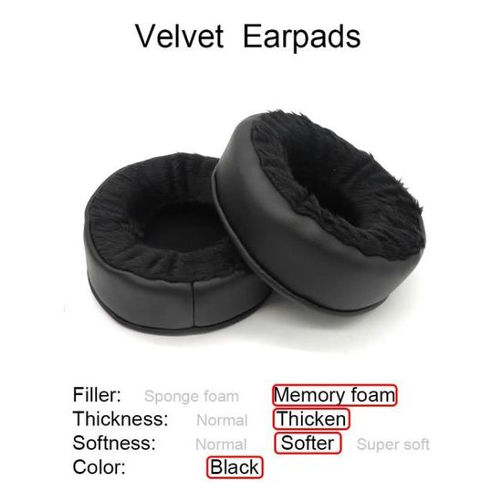 Coussinets D'oreille De Remplacement 50 Mm - Cuir Artificiel Et Mousse Mémoire - Pour Casques Audio