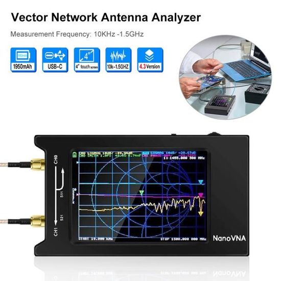 Analyseur De Réseau Vectoriel 50KHz-4,4GHz SV4401A - Écran Tactile 7" - Pour Antennes Et Amplis