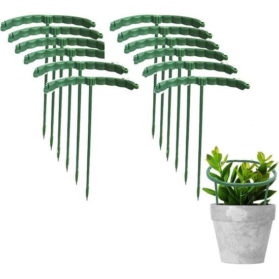 Lot De 10 Piquets De Support Pour Plantes De Jardin Avec