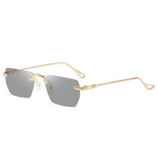 Lunettes De Lecture Sans Monture Anti Lumière Bleue – Métal Bleu Clair, Lentilles HD – 1.0 à 3.5