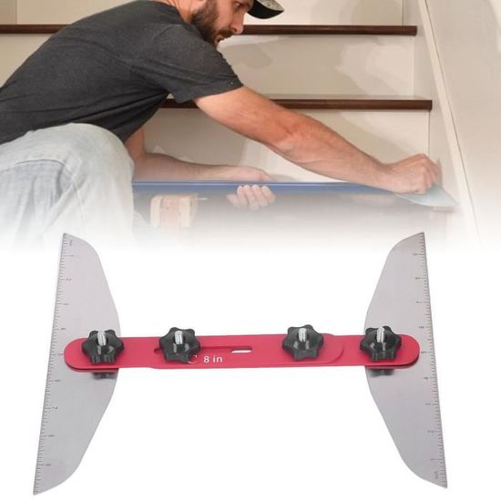 Outil Mesure Escalier Alliage Aluminium - Gabarit Réglable 27,9-152,4cm Pour Menuiserie Et Bricolage