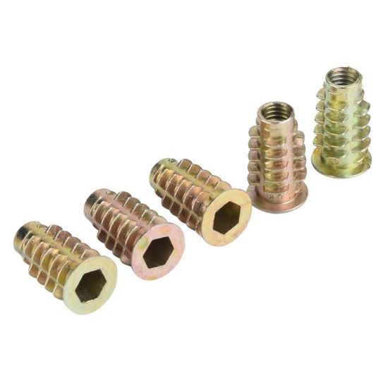meuble bois M8x17mm fil écrous à six pans Interface Drive 20pc