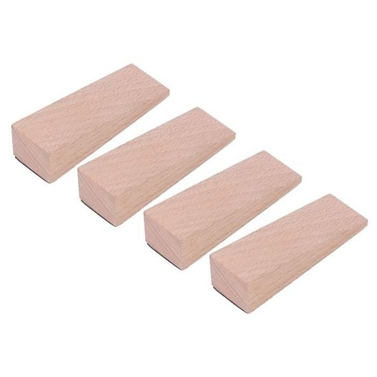 Butée De Porte En Bois 4 Pièces Butées De Porte En Bois Triangle Marron Foncé Éviter Les Butées