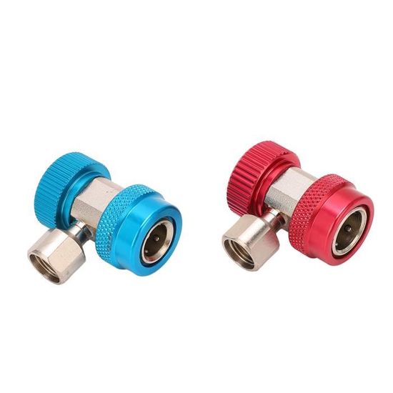 Adaptateurs Rapides Haute Pression Pour Climatisation Auto - 2 Pièces (rouge/bleu) - Garantie à Vie