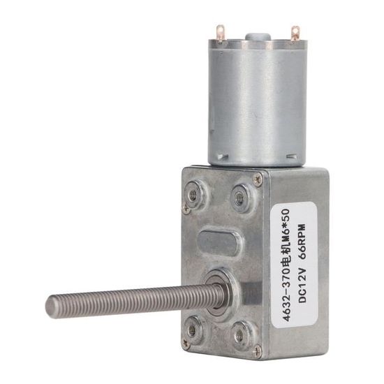 Moteur Réducteur 12V 500RPM - Moteur à Engrenages Métal 25GA-370 - Pour Serrure électronique, Robot, Rideau, Porte électrique