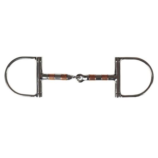 Mors De Cheval à Leger Embouchure Courte - Showman Products - Articulé Avec Rouleaux Cuivre