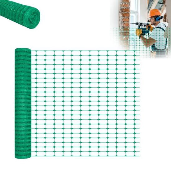 Filet De Clôture Plastique Vert – Hauteur 1 M, Maillage 6x9 Mm, Protection Animaux/Vent, Vendu Au Mètre - 2