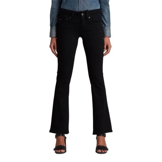 Jeans femme G Star Midge Bootcut noir Noir Cdiscount Pr t Porter