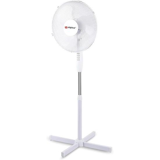 Tarrington House Ventilateur Sur Pied SF1223W Métal/Bois 39cm 3 Vitesses - Argent/Marron