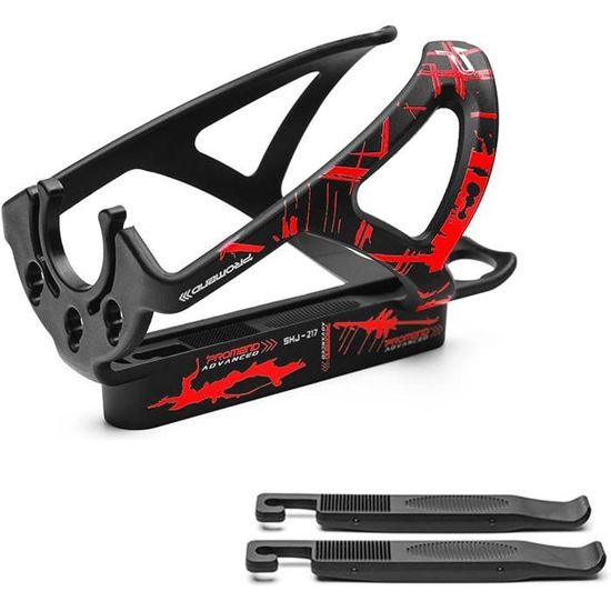Fututech Porte-Bidon 2 En 1 Avec Démonte-Pneu - Compatible VTT, Route, Pliant, BMX (Plastique Technique)