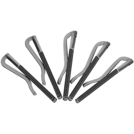 5 Clips à Billets Argentés Walfront - Portefeuille Minimaliste - Ressort Antidérapant - 80mm