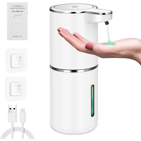 Distributeur De Savon Automatique Vonsera 420 Ml - Capteur Sans Contact, 4 Niveaux De Mousse, écran Digital, Rechargeable USB, étanche IPX6, Noir