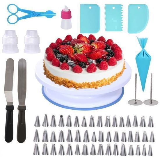 Kit Pâtisserie 46 Pièces Modrad - Tournette, Poches à Douille, Spatules Pour Décorations Gâteaux