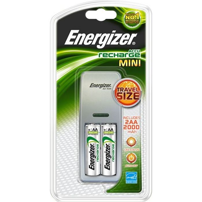 ENERGIZER Mini Chargeur audio + 2 AA 2000 mAh