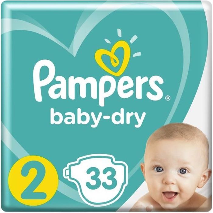 Couches Baby Dry T2 X 33 Pampers Cdiscount Puericulture Eveil Bebe