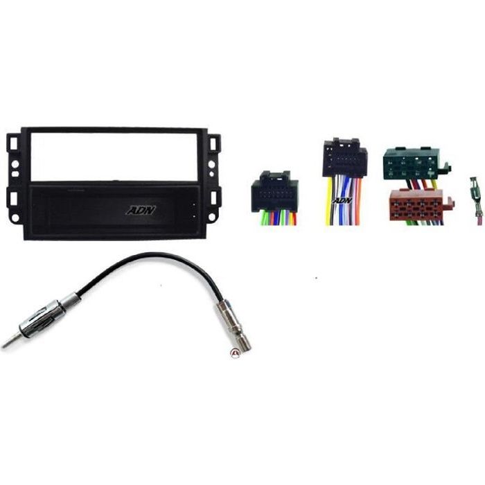 Kit Adaptateur Autoradio 1DIN Chevrolet Aveo/ Captiva/ Epica ap06 + ISO + FM avec vide-poche - KITFAC203 - ADNAuto