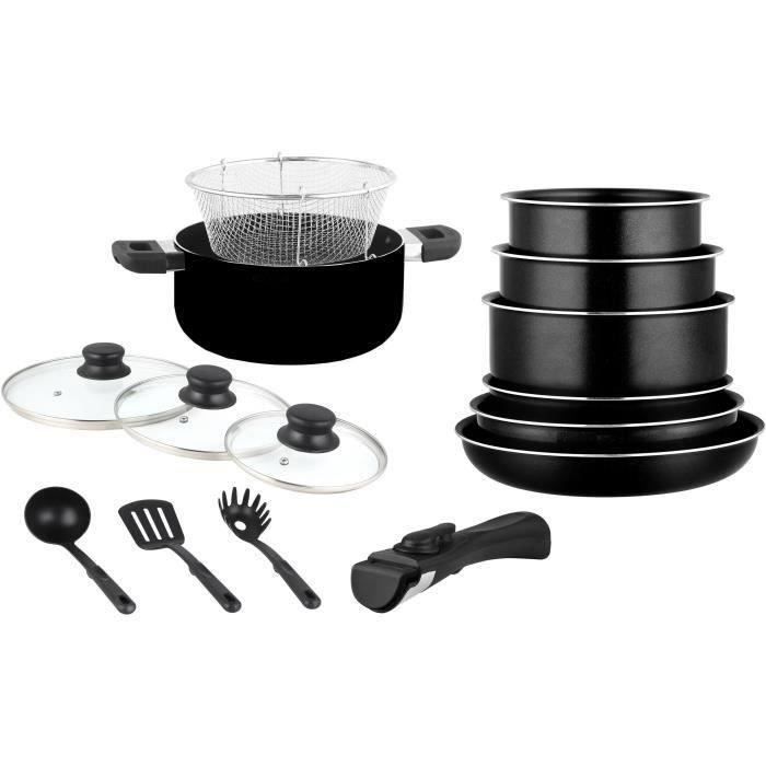 SHOT CASE - ART&CUISINE FG1400 Batterie de cuisine 15 pieces - Tous feux dont induction