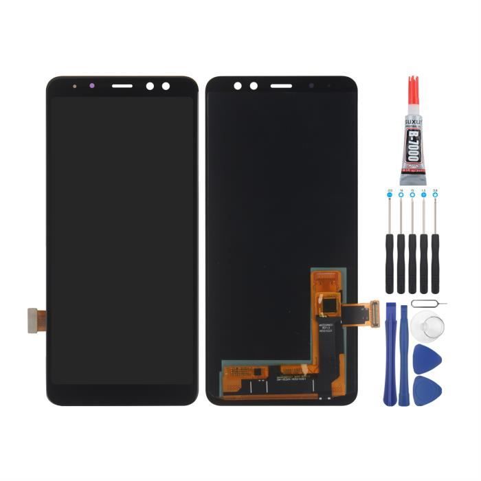 écran OLED Samsung Galaxy A8 (2018) SM-A530F + vitre tactile lcd + Kit outils + Colle B7000