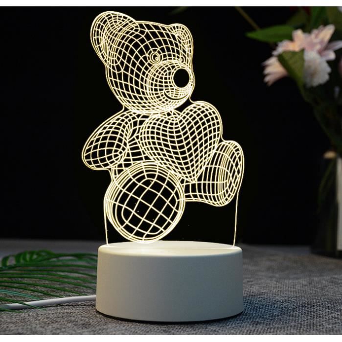3D small table lamp, a variety of smart touch dimming, new exotic creative gifts, night light