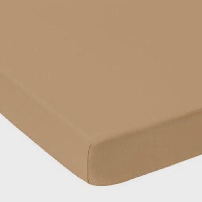 Drap Housse TAUPE CAFE au LAIT Jersey Coton Bonnet de 30 cm 80 x 200 cm