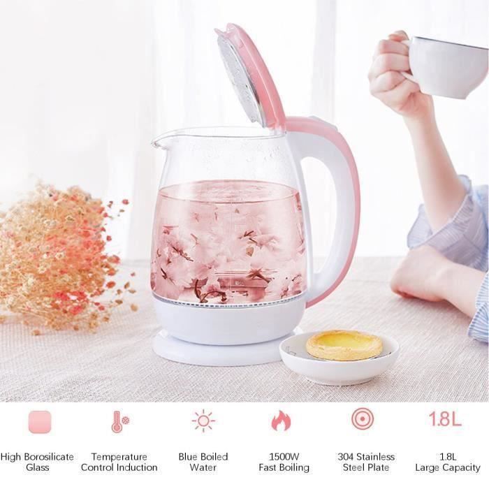 TEMPSA 1500W Bouilloire électrique 1.8L Rose