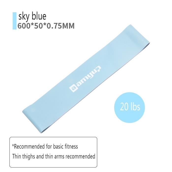 Accessoires Fitness - Musculation,Accessoires de Yoga 10 Lbs 50 lb ceinture élastique anneau élastique Squat pour - Type sky blue