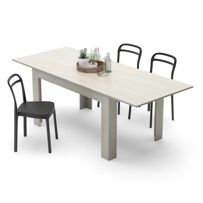 Mobili Fiver, Table extensible Cuisine, Easy, Orme Perle, Mélaminé, Made in Italy