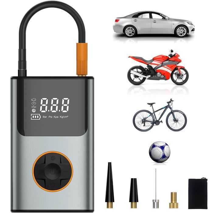 Pompe à air portable, Accessoires Pompe à air mobilité Urbaine, Pression maximale 150 PSI, Tension 50W, Batterie 4000 mAh, Noir
