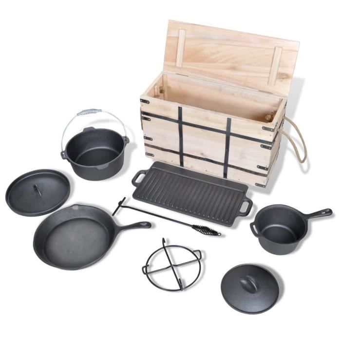 Lot de casseroles batterie de cuisine 9 pcs -HB065
