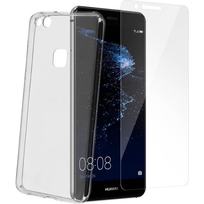 Pack de protection Coque + Film verre trempé Huawei P10 Lite
