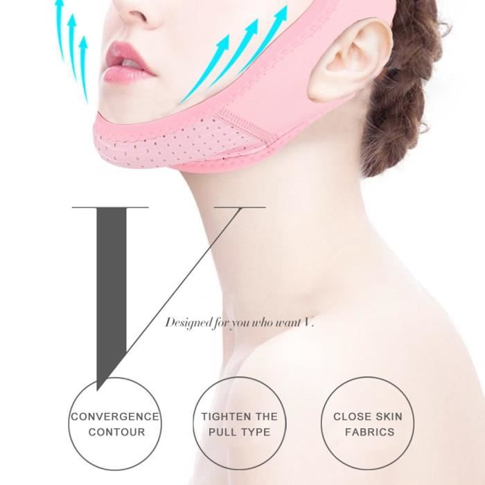 Facial Minceur Masque Minceur Bandages Facial Double Chin Care Perte de Poids Ceintures Faciales HB053