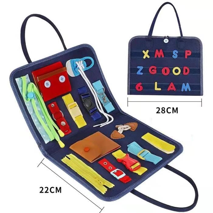 Busy Board pour Enfants Jeux Montessori pour Apprendre La Motricité Fine Tableau Sensoriel Équilibre Jeu de Maths pour Enfants