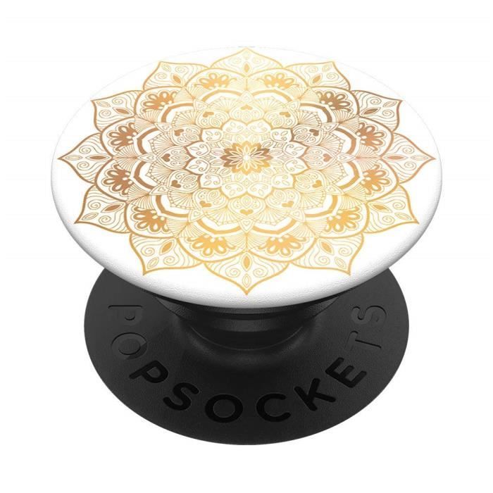 PopSockets - Support et Grip Interchangeable pour Smartphone et Tablette - Golden Silence - 0842978134932
