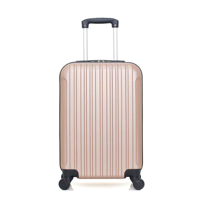 HERO – VALISE CABINE - ABS – 55cm – 4 roues – ALPES – ROSE DORE