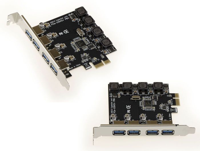 Carte Contrôleur USB 3.0 Sur Port PCI-E - PCIe USB3 HIGH POWER 8A - AVEC ISOLATION