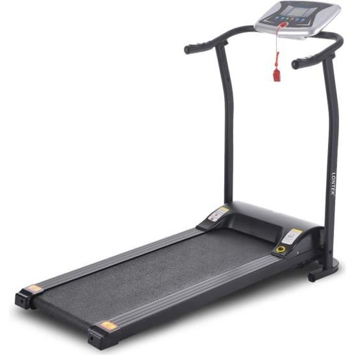 LONTEK tapis de course pliable, fréquence cardiaque, 0.8-10KM / H, 12 programmes, écran LCD